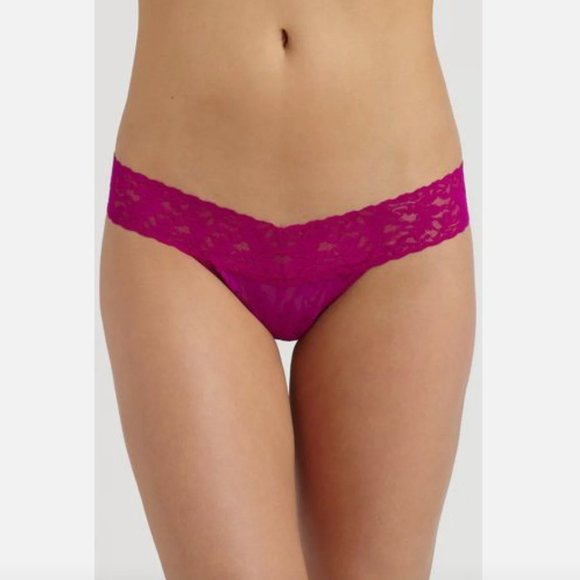 NEW $24 Hanky Panky Lace Low rise Thongs in Fuchsia Pink [SZ‎ OS] #5969 - Picture 1 of 9